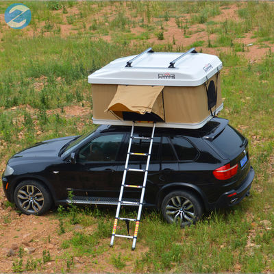 130x216x100 см внедорожная автомобильная крыша верхняя палатка с бежевым пристройкой и дизайном твердой оболочки