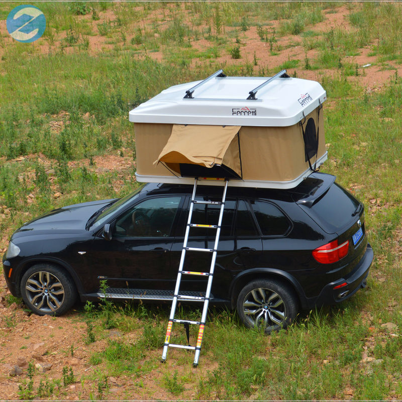 130x216x100 см внедорожная автомобильная крыша верхняя палатка с бежевым пристройкой и дизайном твердой оболочки